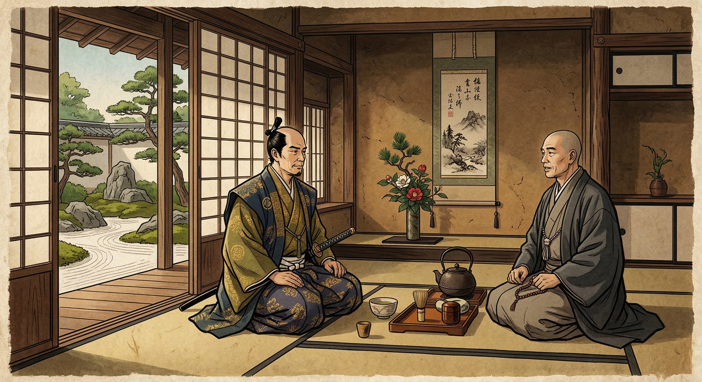 慶長8年、堺に公式学問所はなかったが、豪商の茶室、禅寺、工房が独自の知的ネットワークを形成。徳川幕府成立後、堺は直轄地となり、今井宗薫が代官に。堺の知性は新たな秩序に適応し始めた。