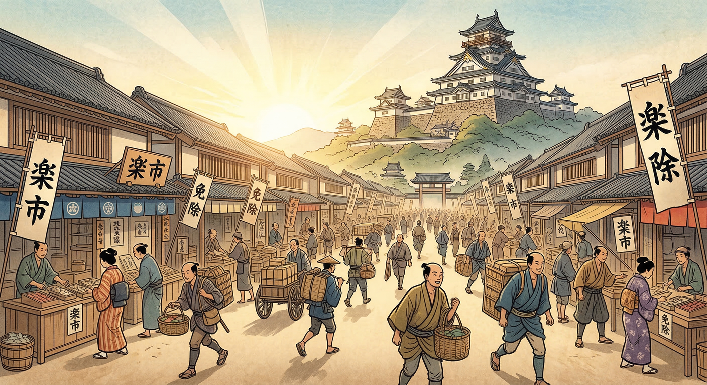 安土楽市令（1577）