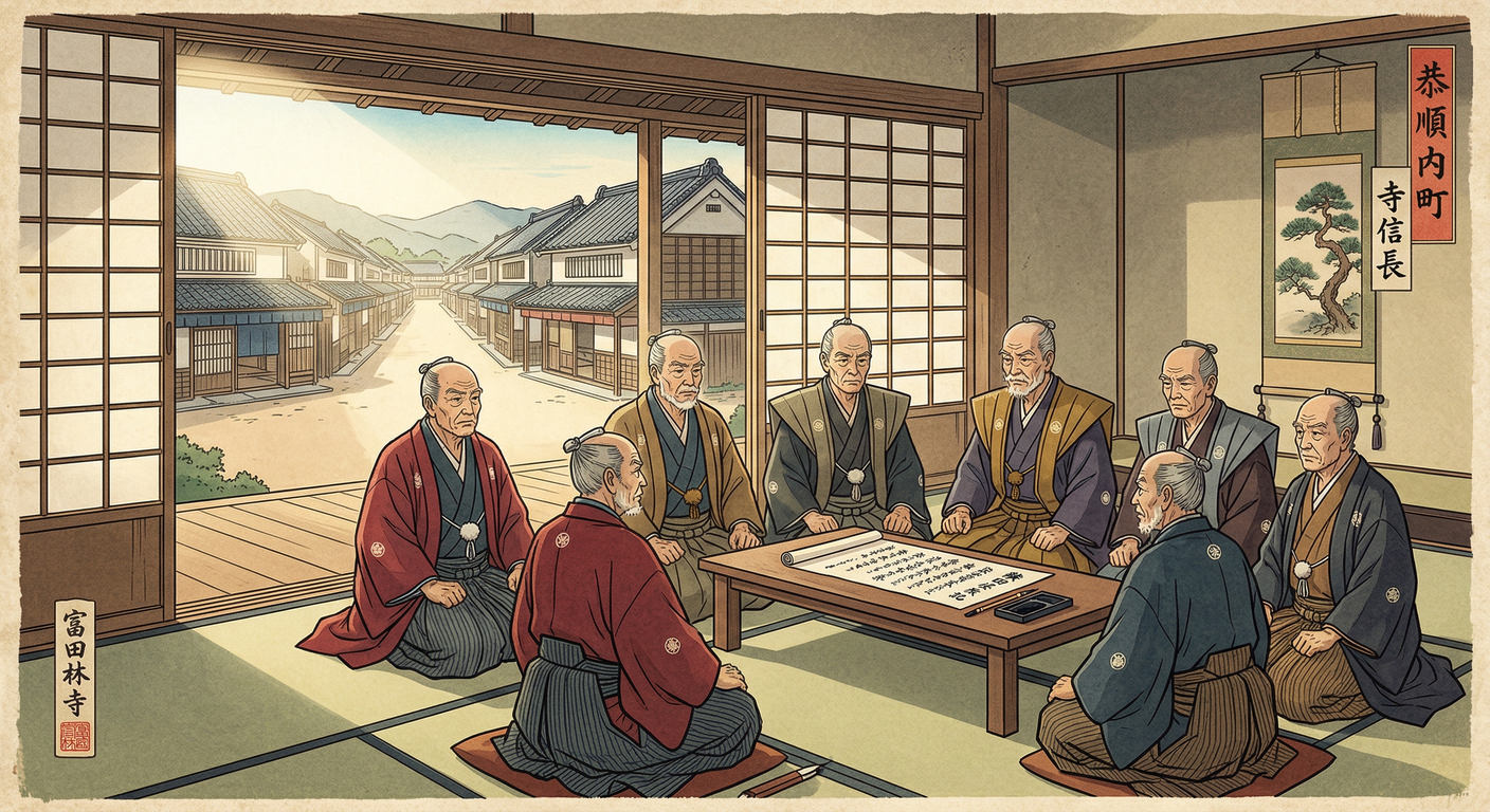 1578年、織田信長の軍勢が畿内に迫る中、富田林は恭順を選択。武装解除の道を選び、信長から町の存続を許された。この政治判断が、後の繁栄の礎を築いたのである。