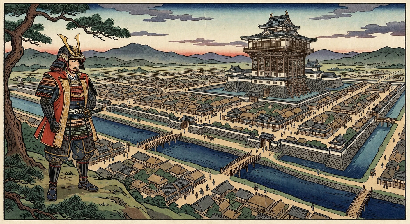 細川忠興は関ヶ原後、慶長七年に小倉城下を碁盤割に整備。戦国の軍事思想と近世の合理性を融合させ、武家地と町人地を分離したハイブリッド都市を創造した。これは九州の要衝に築かれた壮大な国家創造であった。