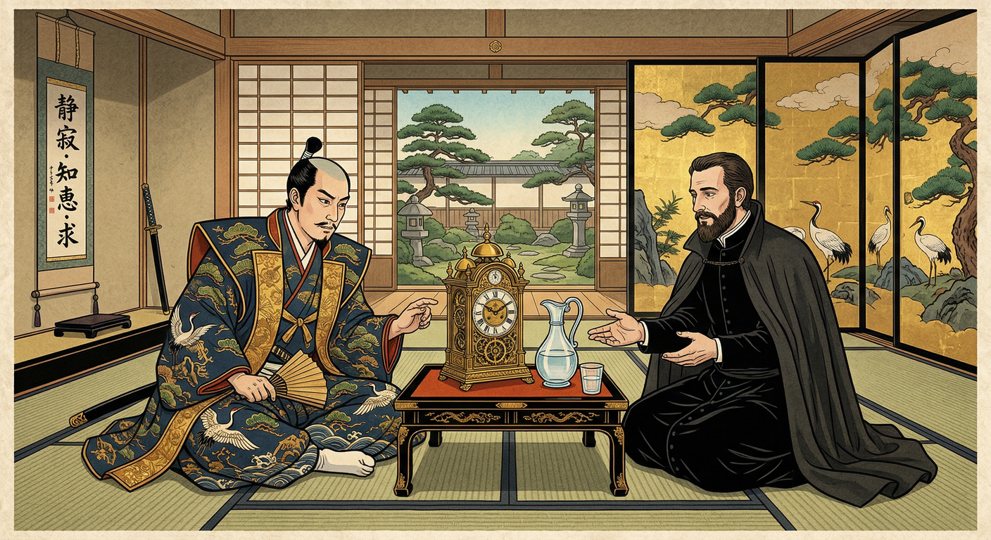 天文二十年、周防国の大内義隆はザビエルにキリスト教布教を公許。国際都市山口の特性、義隆の知的好奇心と政治的計算、ザビエルの戦略転換が合致。日本の国際関係とキリスト教布教に影響を与えた。