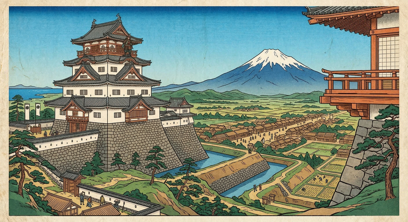 津軽為信は関ヶ原の深謀遠慮を経て、慶長八年、新都創造を決断。息子信枚が遺志を継ぎ、幕府の後ろ盾を得て弘前城を築城した。これは津軽氏の独立と永続的な支配を象徴する壮大な事業であった。