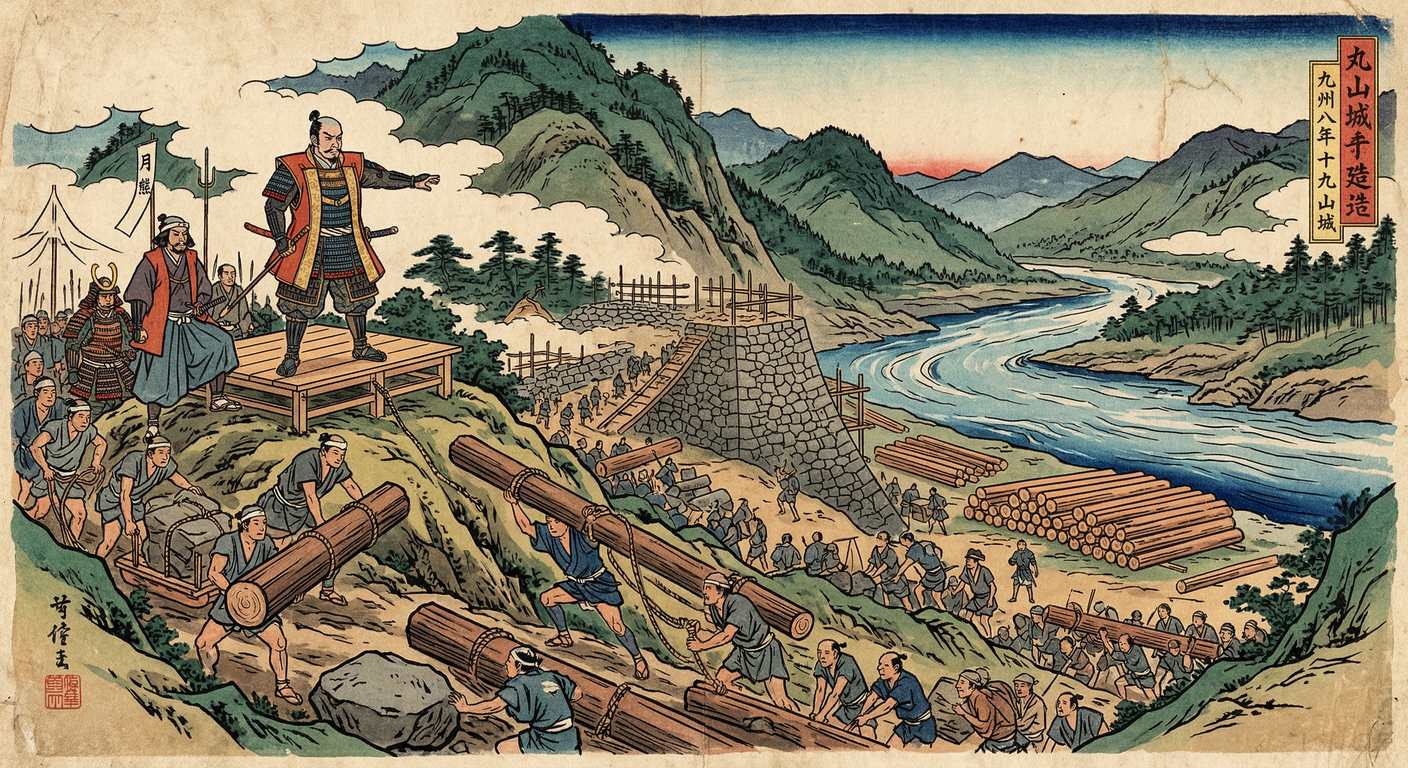 慶長6年、徳川家康は九州支配の要として日田に代官所を設置。西軍の小川光氏を任命し丸山城を築城。島津氏牽制と外様大名監視を目的とした戦略的布石で、後の天領日田の礎となった。