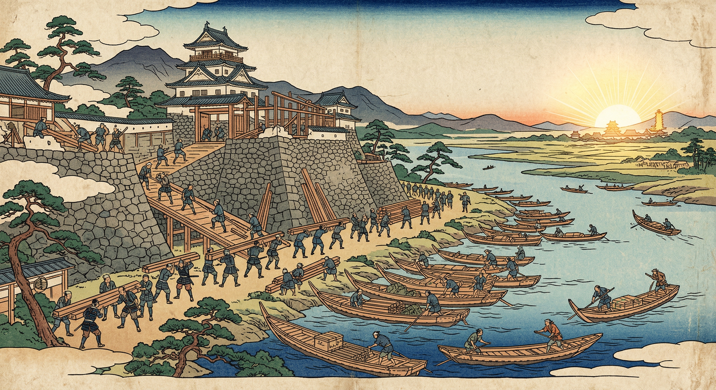 1594年の淀城築城は、実は秀吉による淀古城の「廃城」である。秀頼誕生と伏見城築城を背景に、資材転用と権力集中のため、鶴松の記憶が残る城は解体された。