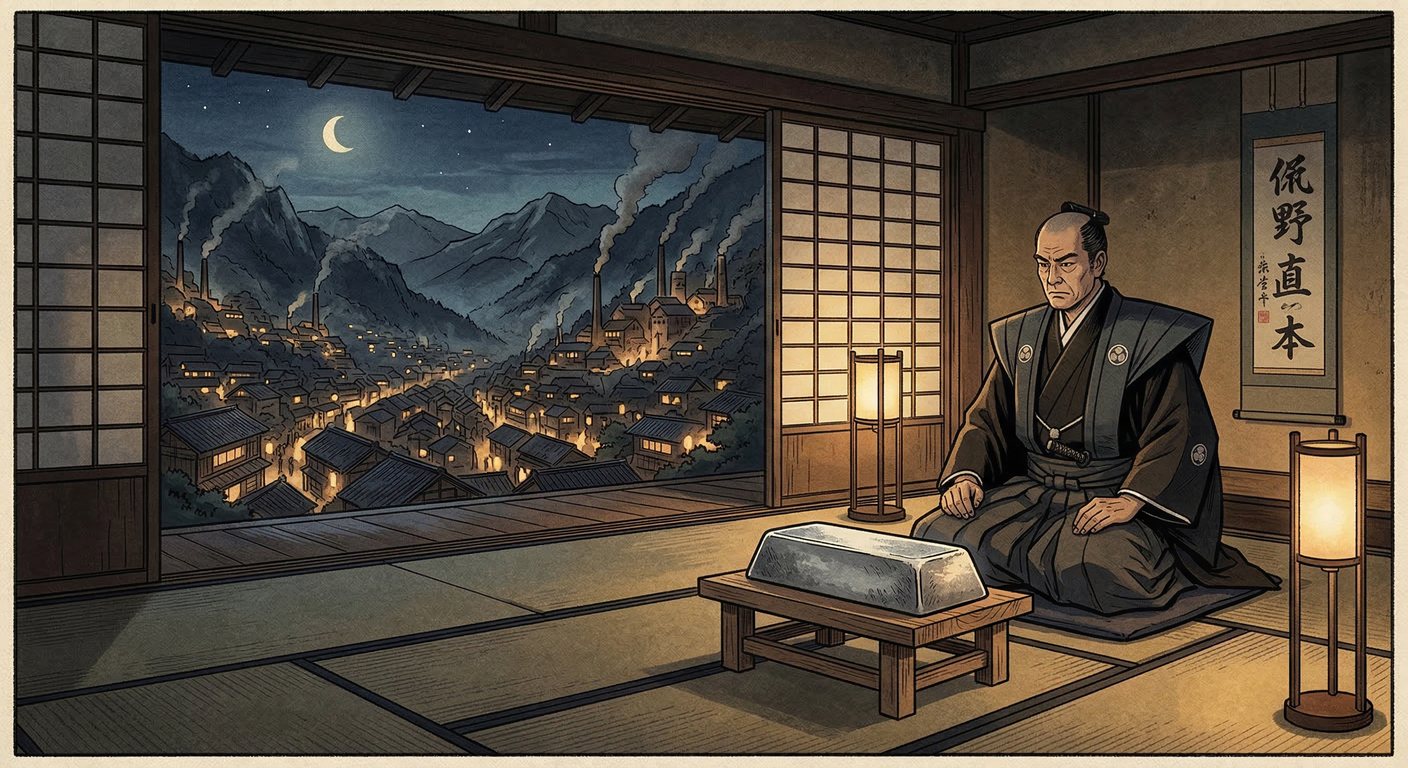 1600年頃、徳川家康は生野銀山を直轄化。関ヶ原の戦後処理として、幕府の財政・貨幣戦略、対外貿易の要とし、長期政権の経済的礎石を築いた。