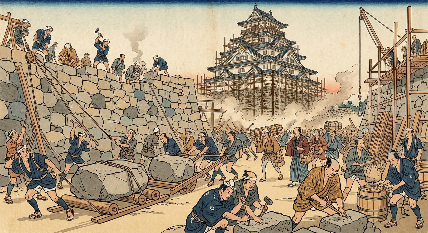 秀吉、伏見に新都を建設。天下普請と町人の資本・技術を融合し、宇治川改修や伏見港整備を推進。震災を乗り越え、近世城下町の原型と公民連携の萌芽を築いた。