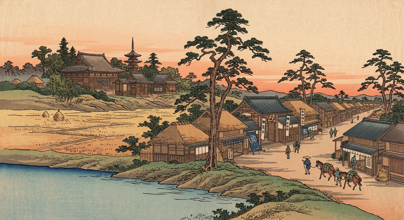 石薬師宿は、1616年に徳川幕府が東海道の四日市・亀山間の空白を埋めるため新設。国家交通網の効率化と安定化を図る「計画都市」として、伝馬制度を支え、幕府の統治思想と現場の実情を融合した政策の象徴。