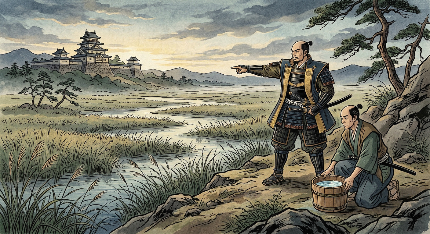 1590年、徳川家康は江戸入府後、飲料水確保のため神田上水を開削。これは新時代の国づくりと統治能力を示す戦略的事業。江戸の礎。