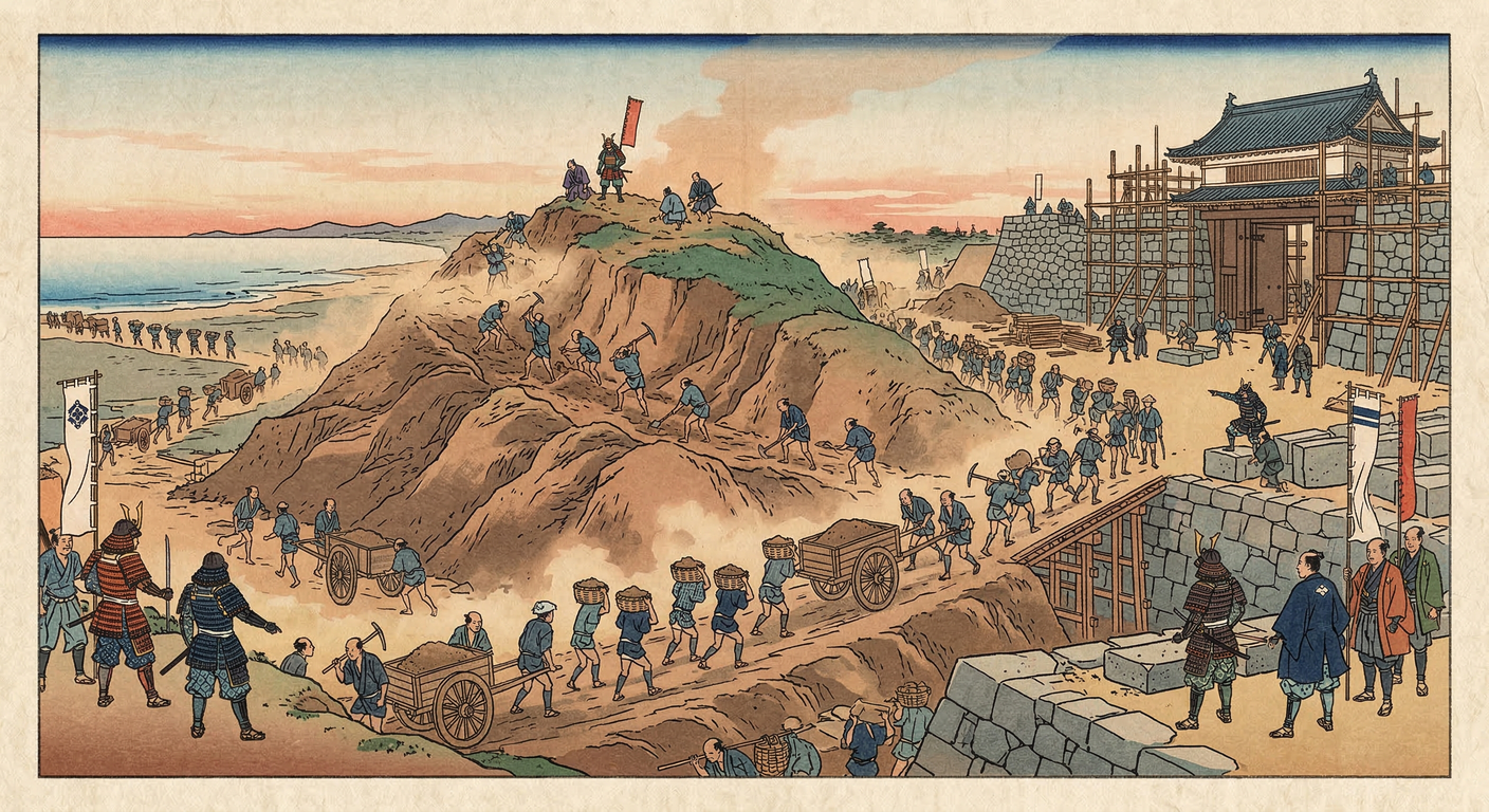 神田山切崩し着手（1607）