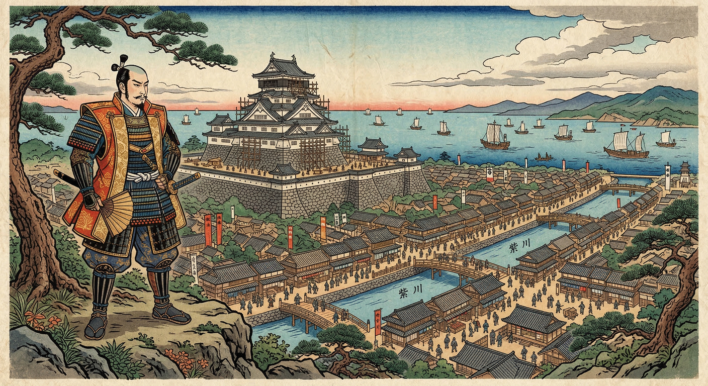 慶長5年（1600年）、細川忠興は関ヶ原の戦功により豊前国を与えられ、藩政を開始。黒田家との年貢問題を経て権威を確立し、小倉城を築城。紫川を境に武家地と町人地を分けた。