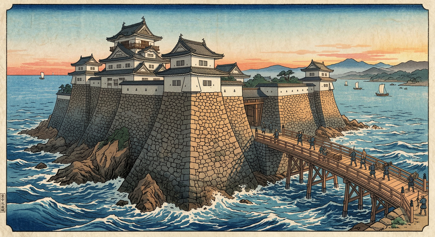 1592年、文禄の役で大友義統が失態。臼杵城は豊臣直轄地となり、福原直高、太田一吉により近世城郭へ大改修。石垣技術の変遷は時代の転換を物語り、中世の砦は支配・行政拠点へと変貌した。