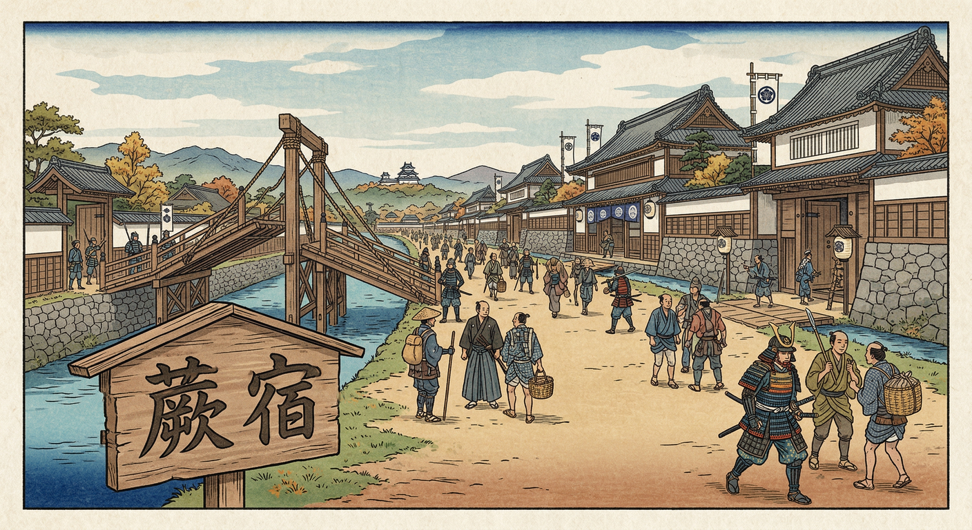 関ヶ原後の徳川家康による中山道蕨宿整備は、戦国から江戸への転換点を示す戦略的事業。軍事から経済・統治へのパラダイムシフトを象徴し、五街道整備の重要な一環。