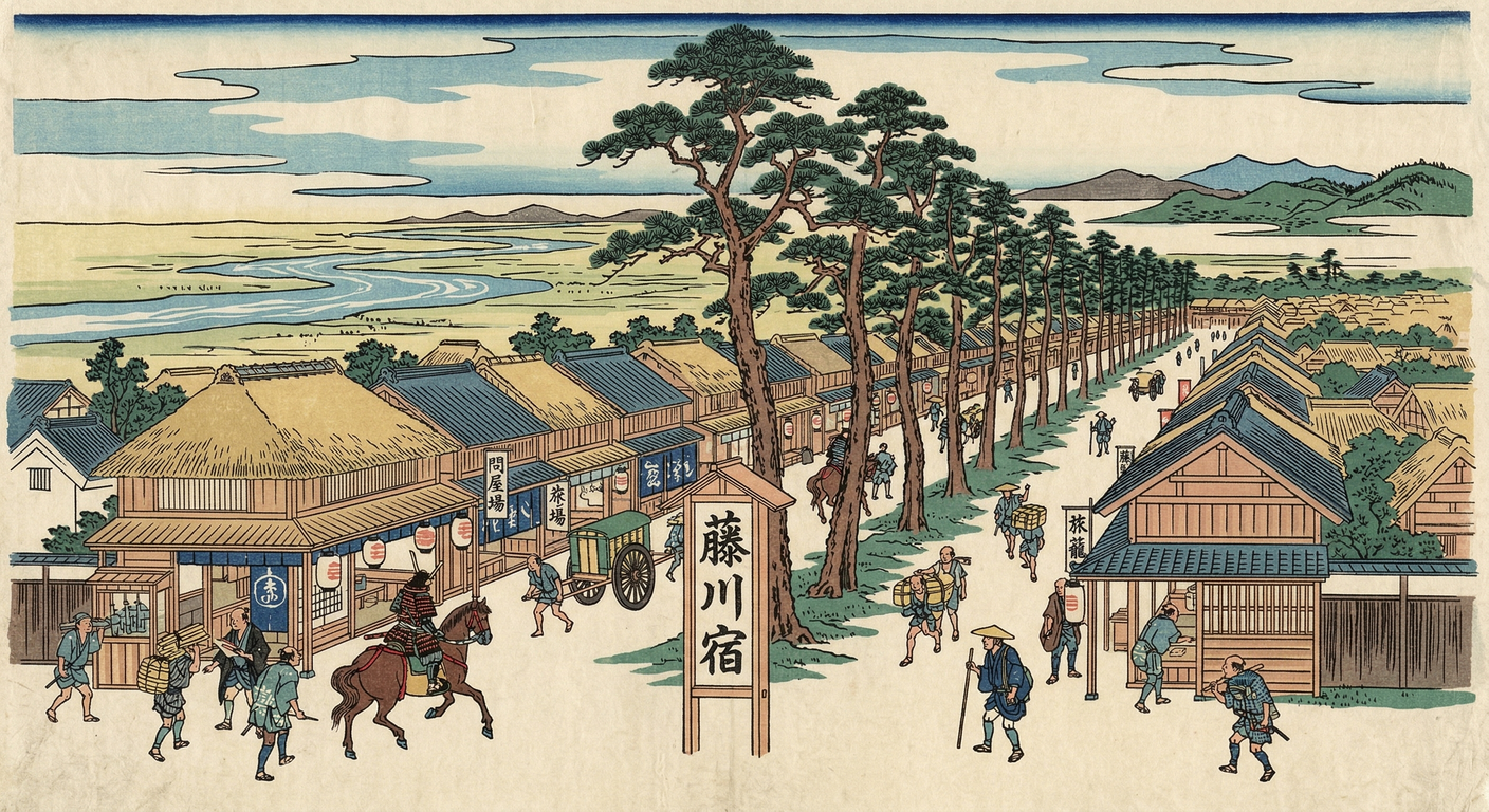 慶長6年、家康は東海道整備の一環で藤川宿を新設。岡崎城の東の防衛線、そして交通の難所・矢作川渡河の拠点という軍事・交通の要衝として、計画的に整備された宿場だった。