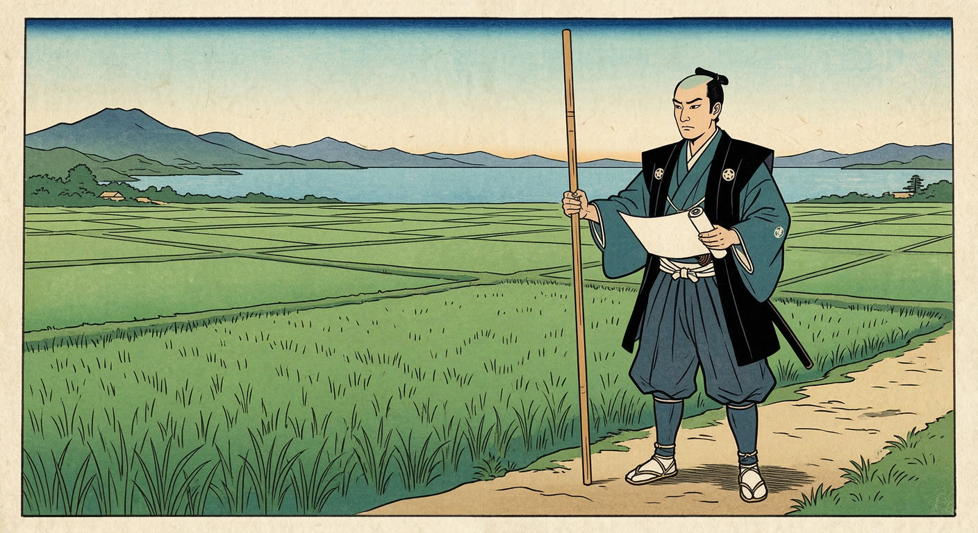 天正19年、豊臣秀吉は近江国総検地を断行。中世の土地制度を解体し、石高制と一地一作人の原則を確立。強固な財政基盤を築き、朝鮮出兵の準備を整え、近世社会の礎を築いた。