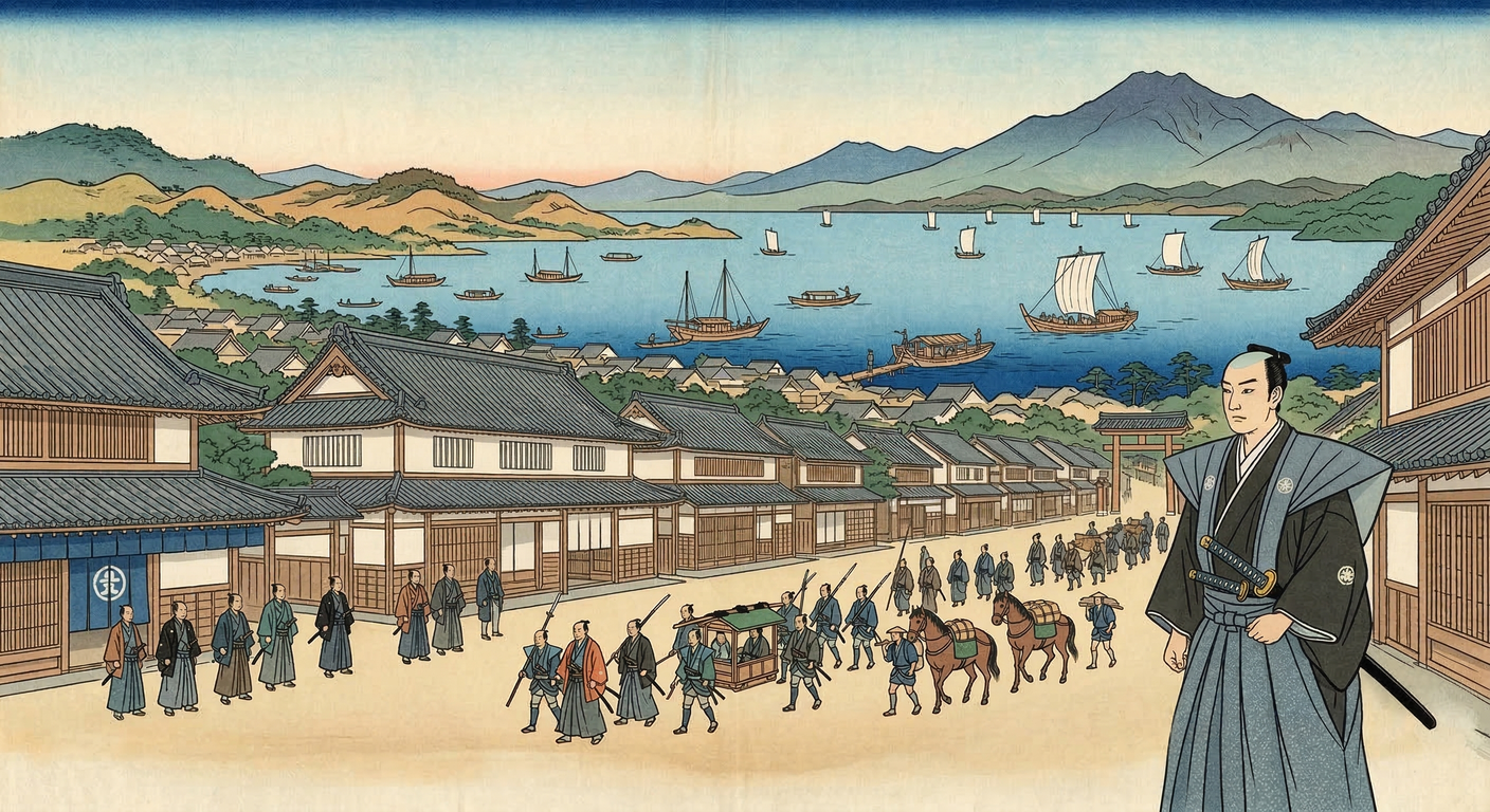 逢坂関跡は、古代から中世を経て、1603年の徳川家康による管理再編で交通管理拠点へ変貌。織豊政権の交通自由化から幕府の国家管理化への転換を象徴。