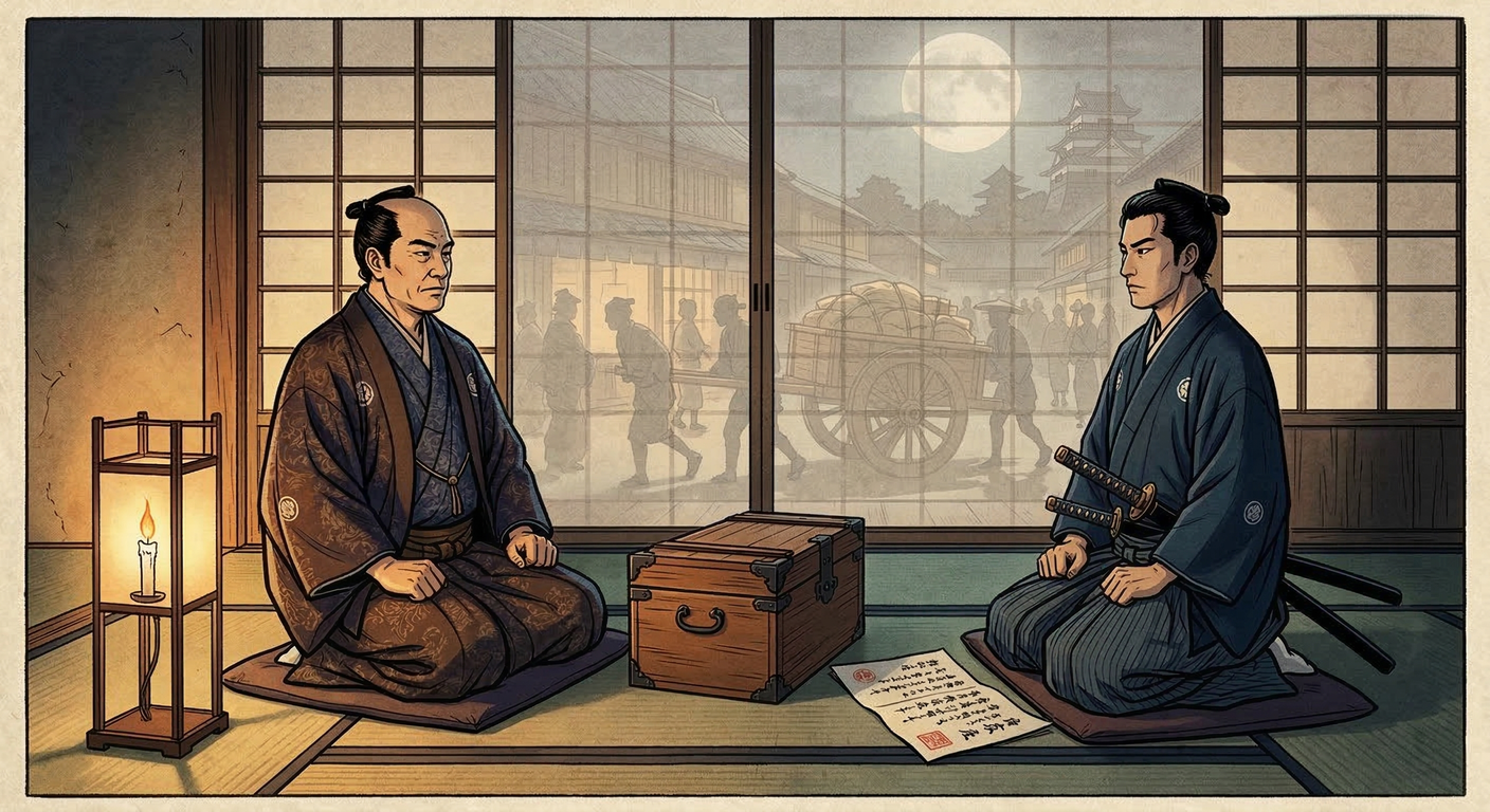 文禄元年、豊臣秀長死後の郡山は、文禄の役で危機に直面。若き城主・秀保不在の中、「箱本十三町」が秀長が与えた特権を再保証され、戦時経済を支える兵站拠点として機能。豊臣政権の統治能力を示す。