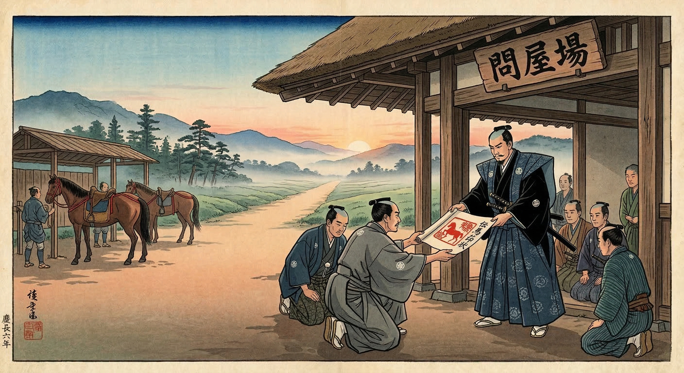 慶長6年、家康は関宿に宿駅を整備。戦国時代の分断を終え、江戸中心の統一交通網を構築した。これは幕府の支配を確立し、参勤交代や経済発展の基盤となり、関宿は東西交通の要衝として繁栄した。