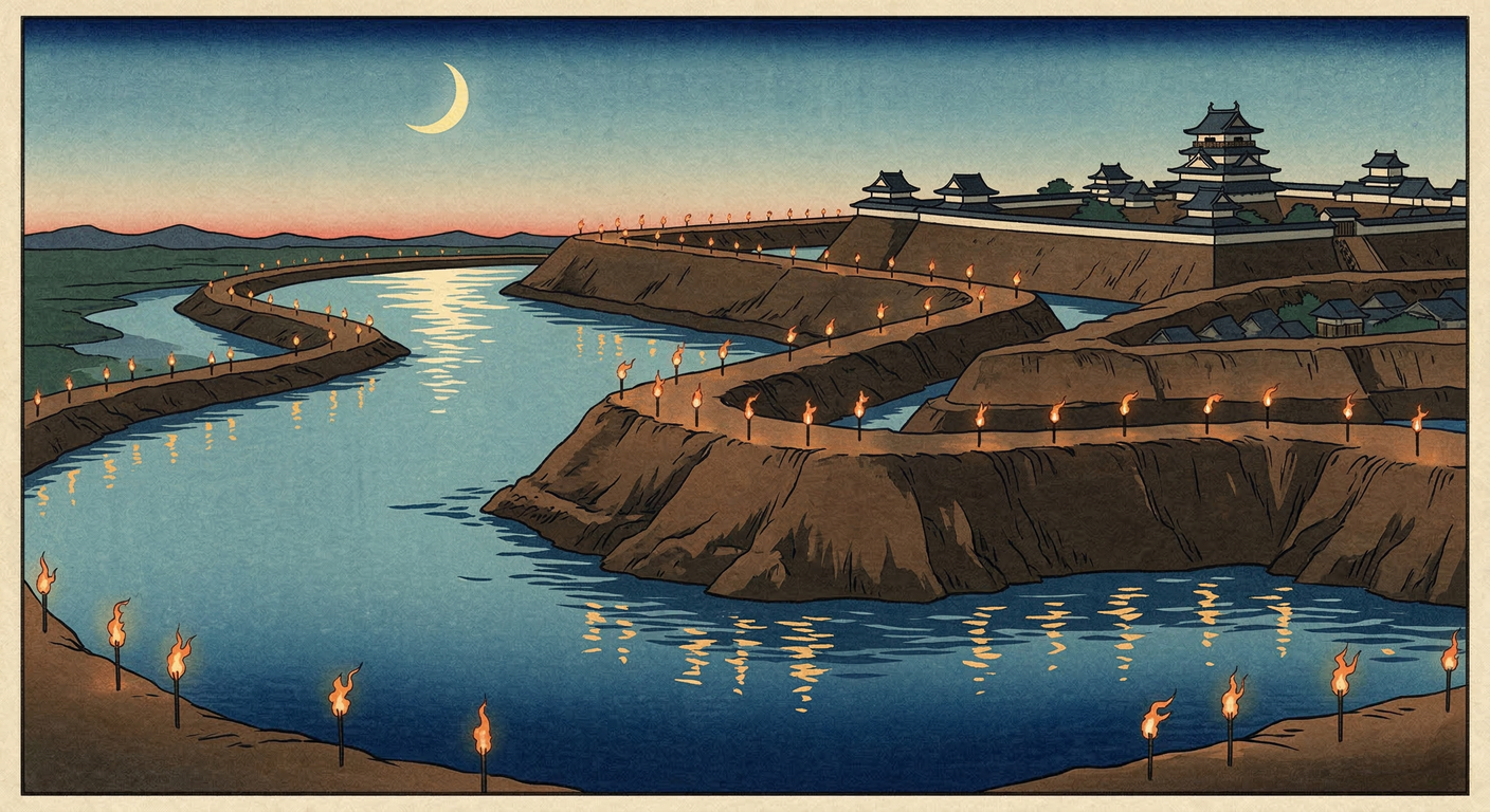 高田城下外堀掘削（1614）