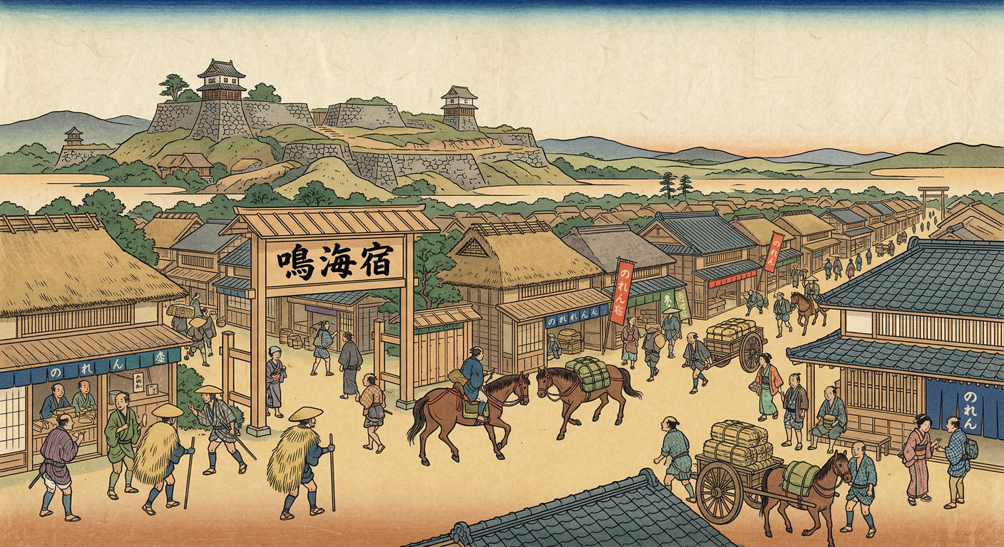 鳴海宿整備（1601年）は、関ヶ原後の家康による天下平定事業。軍事拠点から交通・経済拠点へ転換し、名古屋発展の基盤を築き、有松・鳴海絞り誕生の契機となったインフラ革命。