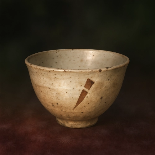 三好粉吹は、戦国武将・三好長慶が所持した高麗茶碗。乳白色の釉薬と「火間」が特徴で、侘び茶の美意識と共鳴し、重要文化財に指定されている。