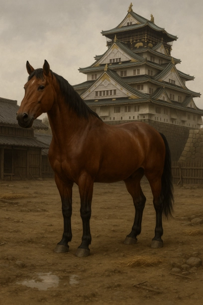 太平楽は豊臣秀頼の愛馬。天下一と評されたが、戦場に出ることなく豊臣家滅亡と共に姿を消した。その名は泰平への願いと秀頼の悲劇的運命を象徴する。