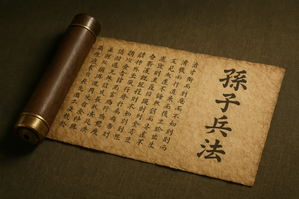 『孫子』は戦国時代に日本へ伝来し、武田信玄の「風林火山」に影響。武将は実戦的に応用したが、完全な理解は稀で、日本独自の兵法思想と融合した。