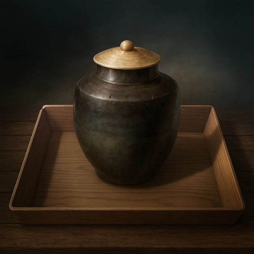 宗無肩衝は戦国時代の茶入。堺の茶人・住吉屋宗無が所持し、大名物として名高い。優美な形状と釉薬の景色が特徴。佐竹家、徳川将軍家を経て徳川美術館に所蔵。