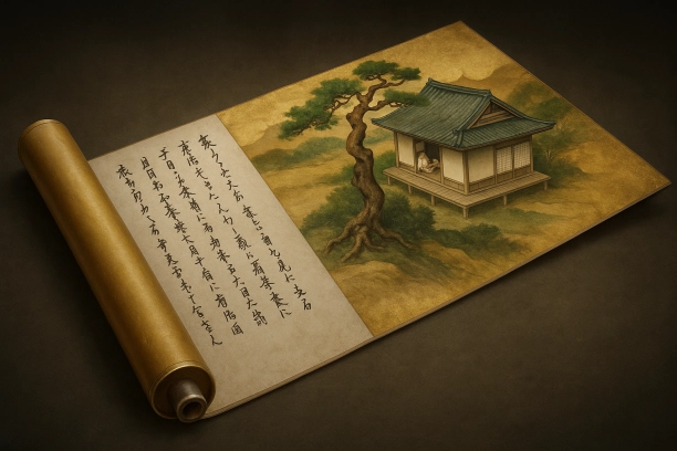 鎌倉時代末期から南北朝の動乱期に吉田兼好によって著された随筆の傑作。深い無常観を根底に置き、人間の鋭い観察や洗練された美意識を綴る。