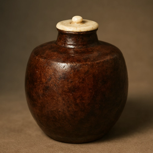 「朝倉文琳」は南宋時代の茶入で、朝倉義景、信長、不昧と流転。本能寺の変の炎を奇跡的に免れ、「本能寺文琳」とも呼ばれる。その優美な造形と来歴は、日本の歴史と美意識を映す。