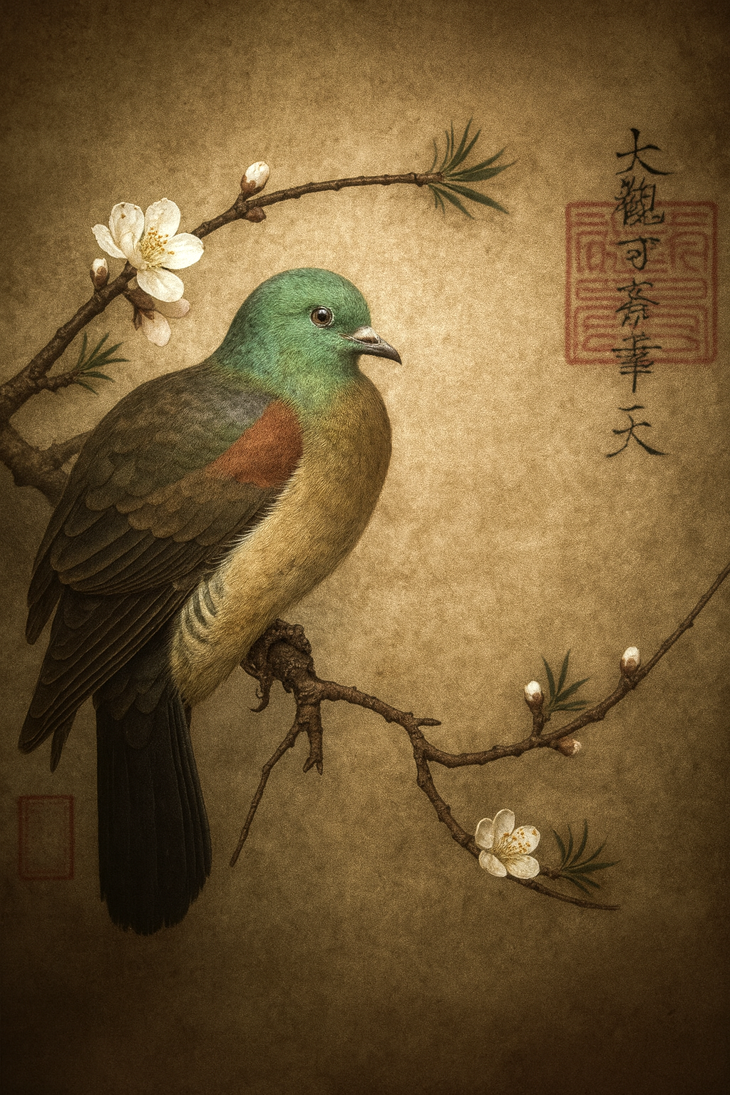 桃鳩図