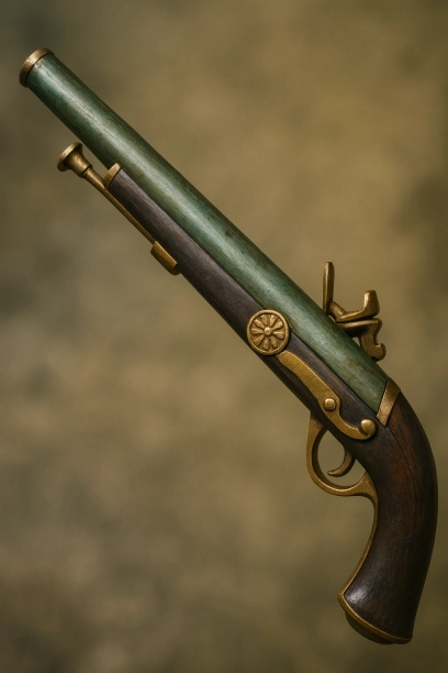 腰指筒は、腰に差す小型火器で、日本初の火縄銃の一つ。威力は近接戦で致死性があり、武将や忍者の護身・奇襲に用いられ、後の隠密銃の源流となった。