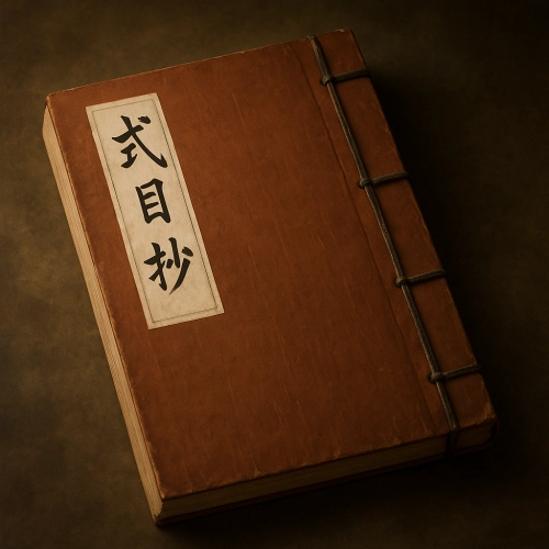 鎌倉幕府の基本法典『御成敗式目』の代表的な注釈書。高名な儒学者清原宣賢らの編纂と伝わり、戦国時代における武家法の受容と影響を伝える。