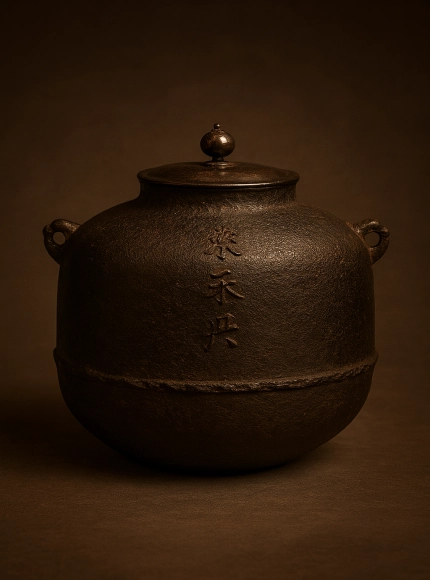 阿弥陀堂釜は、利休のわび茶美学と辻与次郎の技が融合した茶の湯釜。戦国時代の政治・文化・技術を象徴し、その由来は諸説あるが、時代の精神を映す名品。
